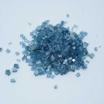 Blue glass flakes