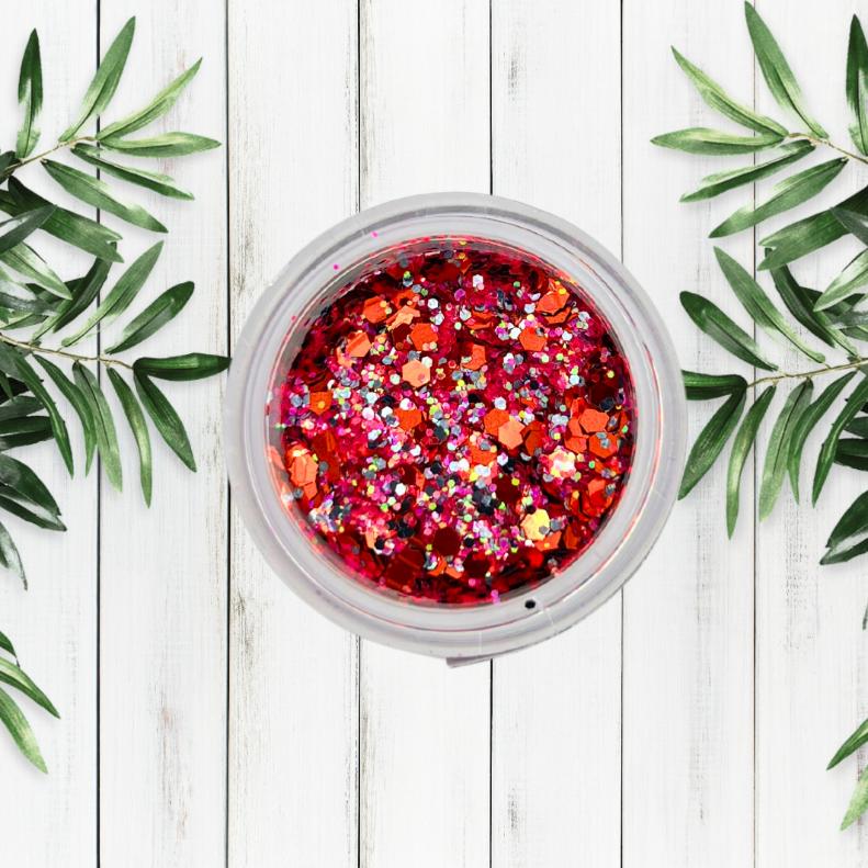 red glitter